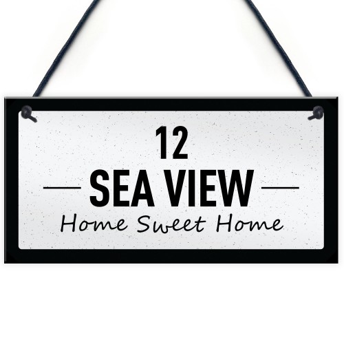 Chic HOME SWEET HOME Sign Personalised New Home Gift