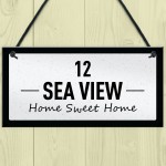 Chic HOME SWEET HOME Sign Personalised New Home Gift