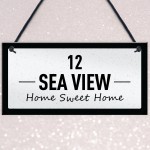 Chic HOME SWEET HOME Sign Personalised New Home Gift