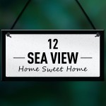 Chic HOME SWEET HOME Sign Personalised New Home Gift