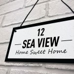 Chic HOME SWEET HOME Sign Personalised New Home Gift