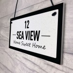 Chic HOME SWEET HOME Sign Personalised New Home Gift