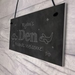 Chalkboard Effect PERSONALISED Den Sign For Playroom House