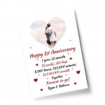 PERSONALISED 1st Anniversary Gift For Husband Wife A4 Print