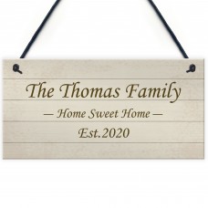 Shabby Chic Decor PERSONALISED Family Gift New Home Plaque