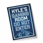 NEON EFFECT A4 Gaming Print For Bedroom Mancave Games Room