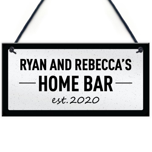 HOME BAR Sign PERSONALISED Man Cave Bar Sign Any Name Gift