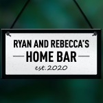 HOME BAR Sign PERSONALISED Man Cave Bar Sign Any Name Gift