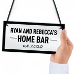 HOME BAR Sign PERSONALISED Man Cave Bar Sign Any Name Gift
