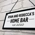 HOME BAR Sign PERSONALISED Man Cave Bar Sign Any Name Gift