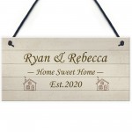 Home Sweet Home Sign PERSONALISED Welcome New Home Gift