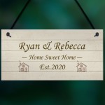 Home Sweet Home Sign PERSONALISED Welcome New Home Gift
