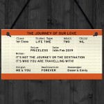 PERSONALISED Novelty Train Ticket Anniversary Gift For Him Her