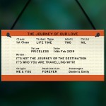 PERSONALISED Novelty Train Ticket Anniversary Gift For Him Her