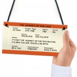 PERSONALISED Novelty Train Ticket Anniversary Gift For Him Her