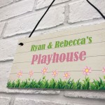 PERSONALISED Playhouse Garden Sign Hanging Den Room Plaque