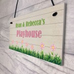 PERSONALISED Playhouse Garden Sign Hanging Den Room Plaque