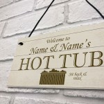 Shabby Chic HOT TUB Sign Personalised Garden Shed Summerhouse