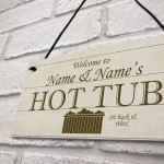 Shabby Chic HOT TUB Sign Personalised Garden Shed Summerhouse