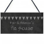 Chalkboard Effect Playhouse Sign PERSONALISED Den Room Sign