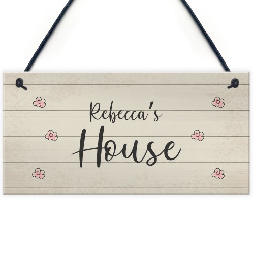 PERSONALISED Home Sign New Home Gift Any Name Playhouse