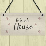 PERSONALISED Home Sign New Home Gift Any Name Playhouse