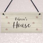 PERSONALISED Home Sign New Home Gift Any Name Playhouse