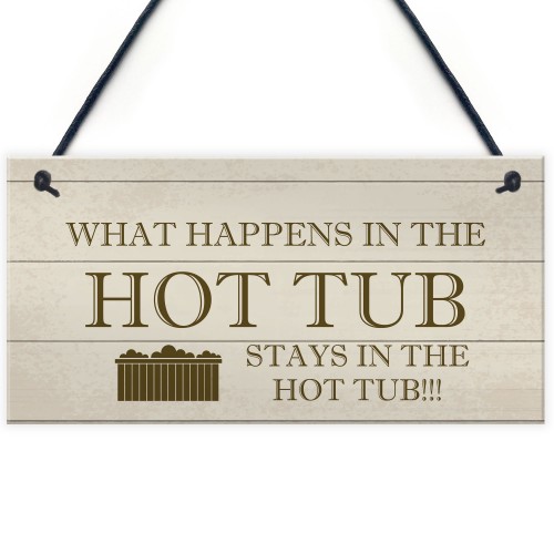 Shabby Chic Hot Tub Sign Funny Hot Tub Accessories Gift