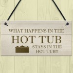 Shabby Chic Hot Tub Sign Funny Hot Tub Accessories Gift