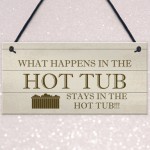 Shabby Chic Hot Tub Sign Funny Hot Tub Accessories Gift