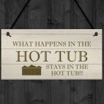 Shabby Chic Hot Tub Sign Funny Hot Tub Accessories Gift