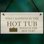 Shabby Chic Hot Tub Sign Funny Hot Tub Accessories Gift