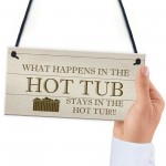 Shabby Chic Hot Tub Sign Funny Hot Tub Accessories Gift