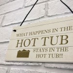 Shabby Chic Hot Tub Sign Funny Hot Tub Accessories Gift