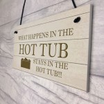 Shabby Chic Hot Tub Sign Funny Hot Tub Accessories Gift