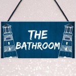 THE BATHROOM Sign Nautical Theme Toilet Loo Bathroom Sign