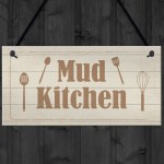 Rustic Mud Kitchen Sign Hanging Garden Playroom House Sign