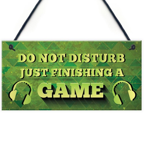 Novelty Gaming Sign For Dad Son Boys Bedroom Man Cave Wall Art