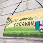 Personalised Caravan Motorhome Accessories Novelty Hanging Sign