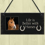 Life Better With Horses PERSONALISED Sign For Stable Horse Lover