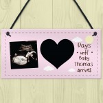PERSONALISED Pregnancy Countdown Plaque Baby Shower Gift