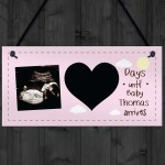 PERSONALISED Pregnancy Countdown Plaque Baby Shower Gift