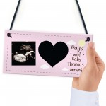 PERSONALISED Pregnancy Countdown Plaque Baby Shower Gift