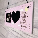 PERSONALISED Pregnancy Countdown Plaque Baby Shower Gift