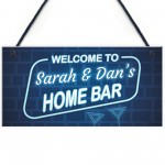 Home Bar Personalised Hanging Sign For Man Cave Home Bar 
