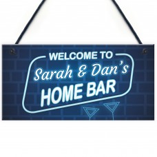 Home Bar Personalised Hanging Sign For Man Cave Home Bar 