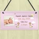 PERSONALISED Newborn Baby Gift Nursery Sign New Mummy Gift