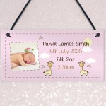 PERSONALISED Newborn Baby Gift Nursery Sign New Mummy Gift