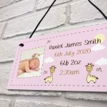 PERSONALISED Newborn Baby Gift Nursery Sign New Mummy Gift