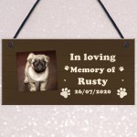 Dog Memorial Sign PERSONALISED Image Plaque Gift For Family